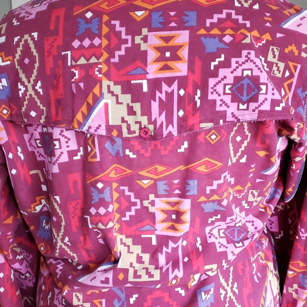 Vintage Tribal Pattern Button Down - image 4